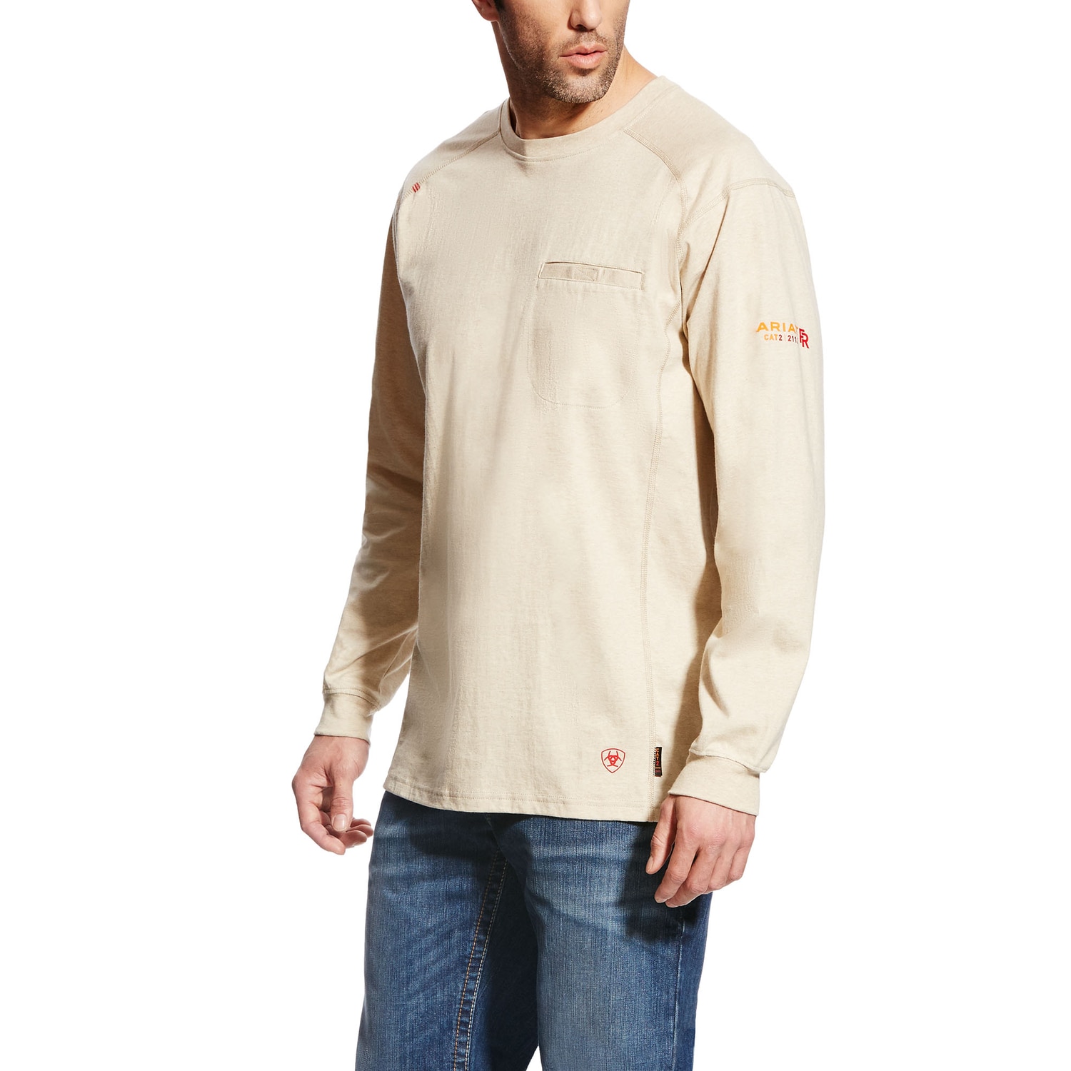 Ariat FR Air Crew T-Shirt in Sand